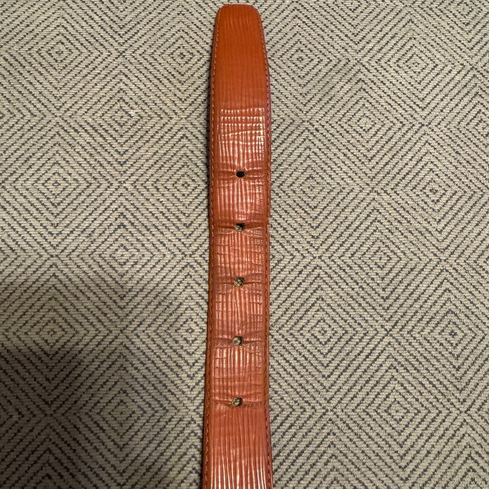 Louis Vuitton EPI Leather Cognac Brown Gold Buckle Belt - Picture 16 of 16